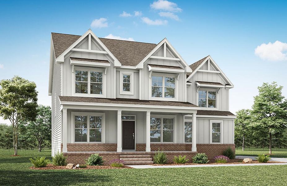Representative exterior photo of a completed home built from the Colfax by Eastwood Homes in Berea Farms, Four Oaks, NC (Image 12).
