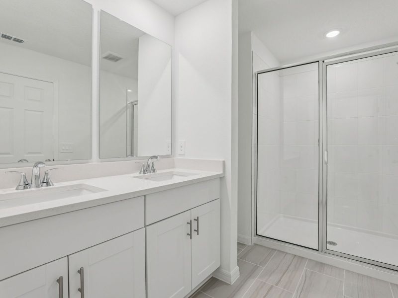 Furnished interior view inside a new home in The Meadow at Crossprairie Townes, St. Cloud (Image 5). Furnished interior view inside a new home in The Meadow at Crossprairie Townes, St. Cloud (Image 5).