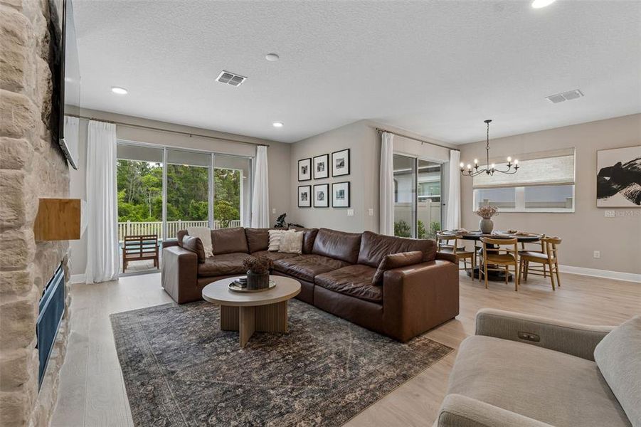 Furnished interior view inside a new home in Whispering Oaks Preserve, Wesley Chapel (Image 28).