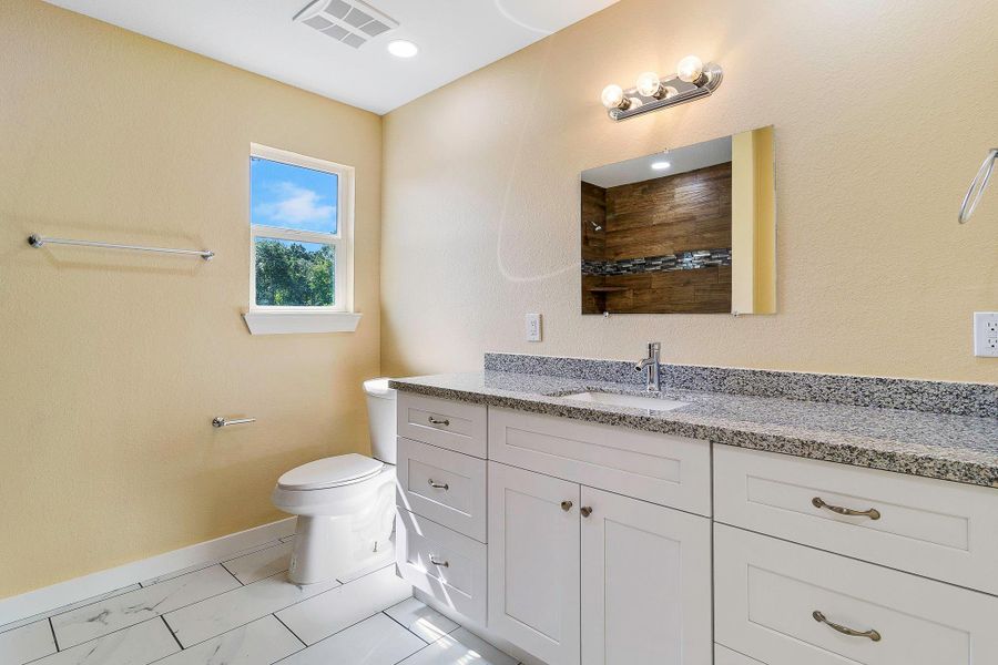 Secondary Full Bathroom upstairs. Secondary Full Bathroom upstairs.