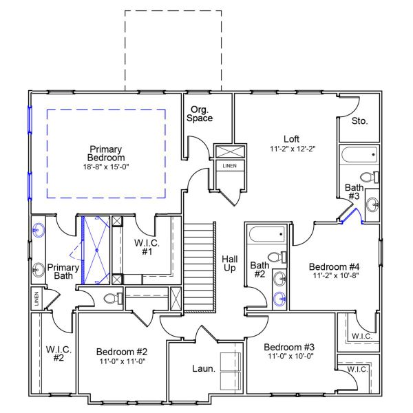 2D floor plan layout of this home in Sweetbrier, Durham, NC (Image 3).