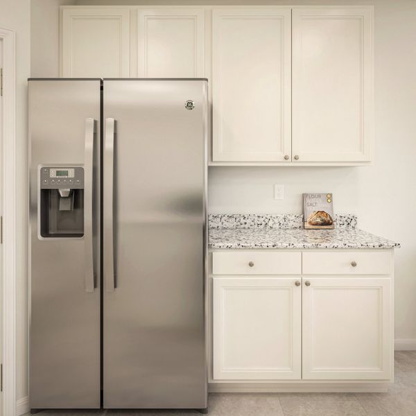 Kitchen with stainless steel appliances