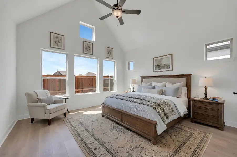 Furnished interior view inside a new home in Elements at Viridian - Garden Series, Arlington (Image 6). Furnished interior view inside a new home in Elements at Viridian - Garden Series, Arlington (Image 6).