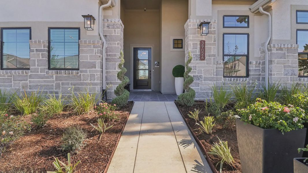Representative exterior details of a home built from the Marbella by Chesmar Homes in Audubon, Magnolia (Image 3).
