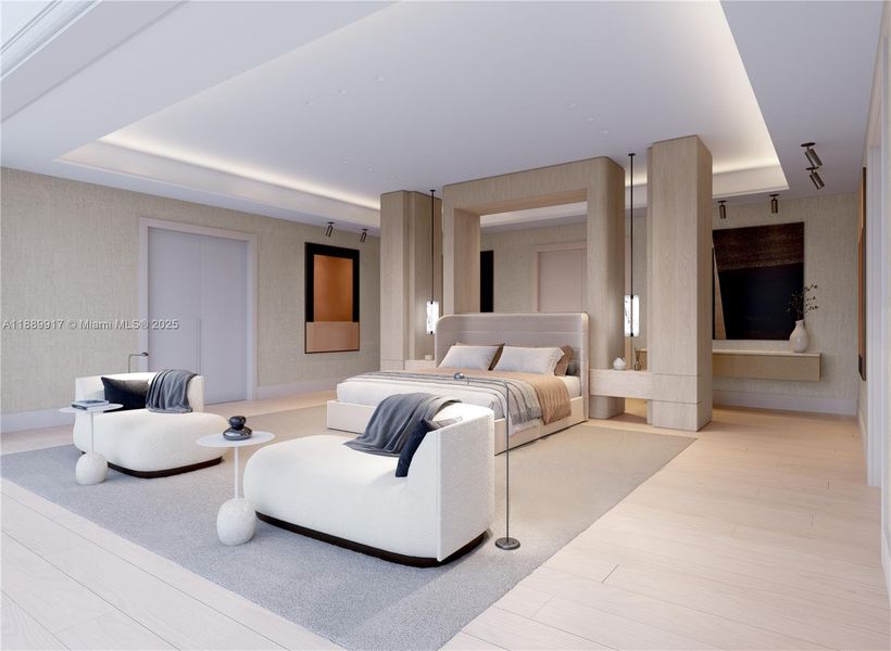 Furnished interior view inside a new home in , Fisher Island (Image 8).
