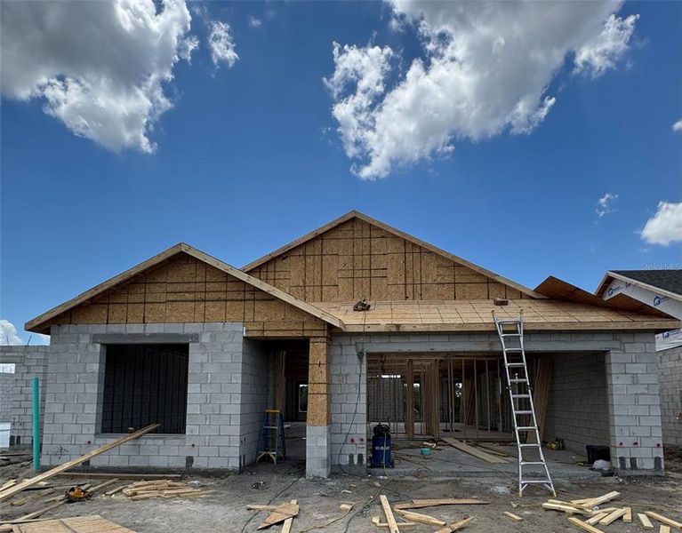 In-progress construction of a new home in Trailside, Mount Dora, FL (Image 5). In-progress construction of a new home in Trailside, Mount Dora, FL (Image 5).