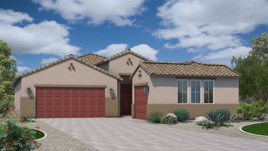 Representative exterior photo of a completed home built from the Plan 4412 by Scott Communities in The Views at Rancho Cabrillo, Peoria, AZ (Image 17).