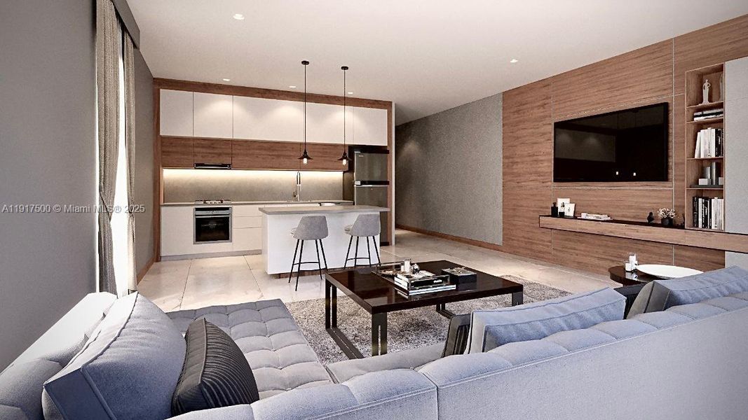 Furnished interior view inside a new home in , Miami (Image 5).