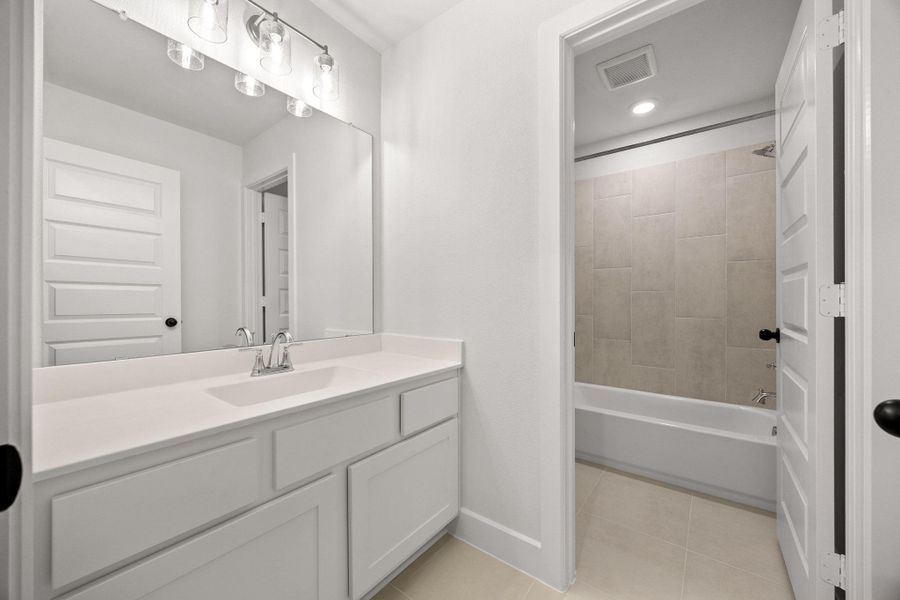 Furnished interior view inside a new home in Parmer Ranch - 40', Georgetown (Image 6). Furnished interior view inside a new home in Parmer Ranch - 40', Georgetown (Image 6).