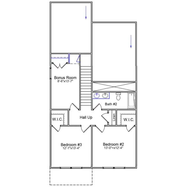2D floor plan layout of this home in Killians Crossing, Blythewood, SC (Image 3).