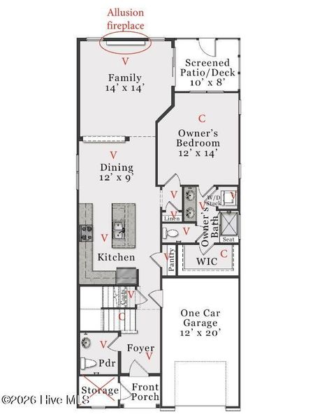 2D floor plan layout of this home in Fords Reach, Bolivia, NC (Image 4).