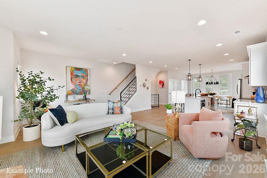 Furnished interior view inside a new home in North End Terraces, Charlotte (Image 5).