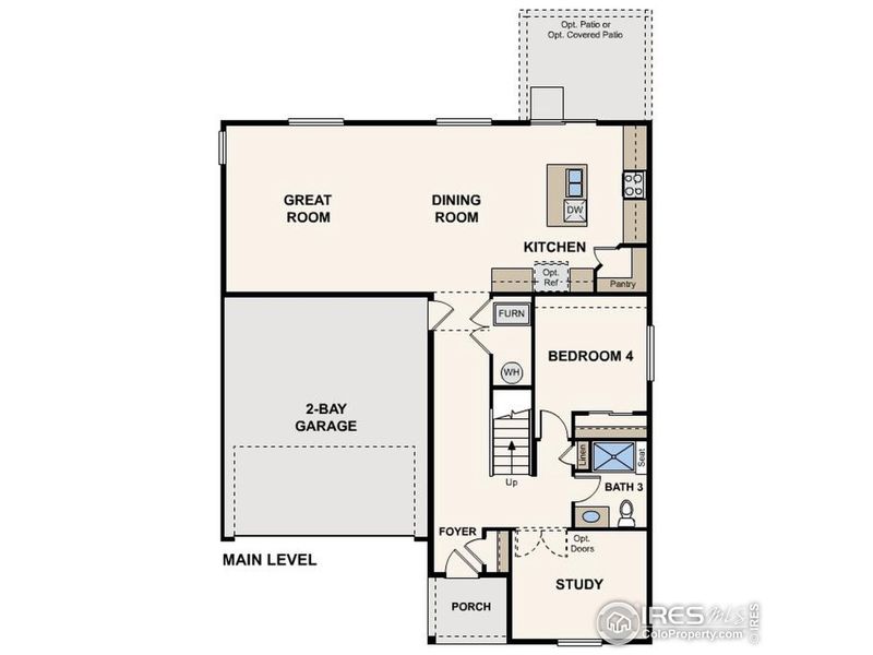 2D floor plan layout of this home in Prairie Song, Windsor, CO (Image 3). 2D floor plan layout of this home in Prairie Song, Windsor, CO (Image 3).