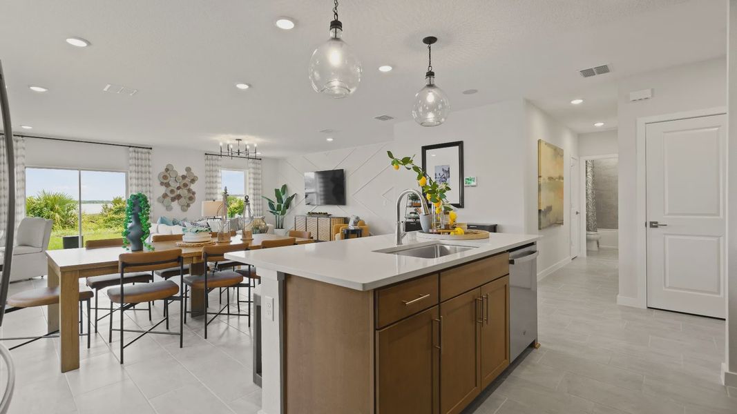 Castaway Floor Plan Open Concept Living Space with a Kitchen and Dining Area