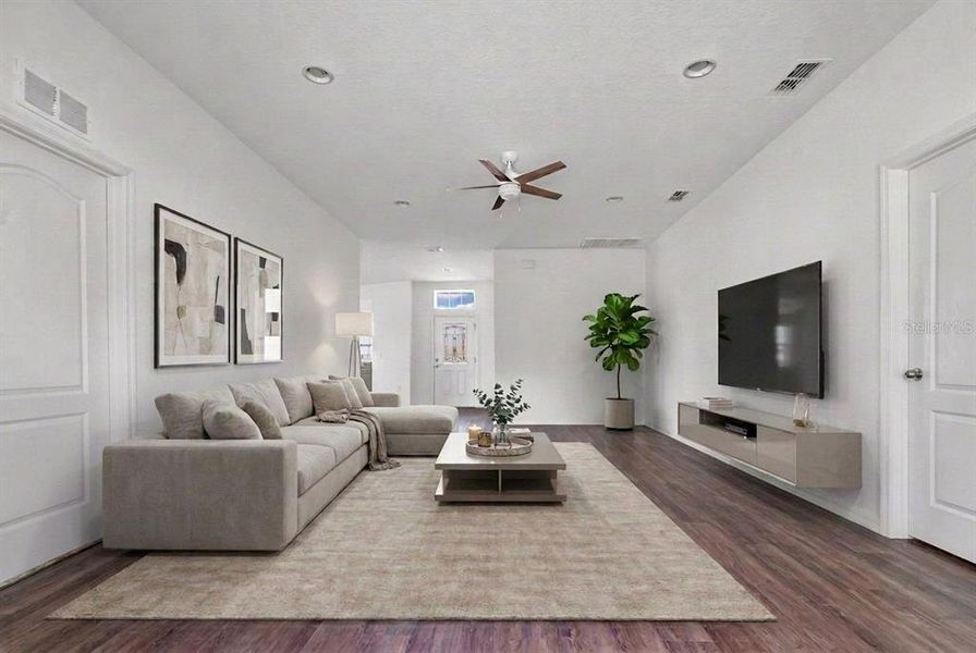 Furnished interior view inside a new home in Sand Lake Groves, Bartow (Image 7). Furnished interior view inside a new home in Sand Lake Groves, Bartow (Image 7).