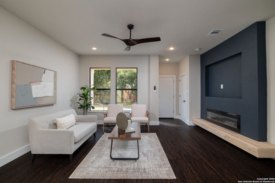 Furnished interior view inside a new home in , San Antonio (Image 21). Furnished interior view inside a new home in , San Antonio (Image 21).