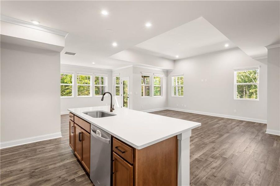 Furnished interior view inside a new home in Cambridge at Steels Bridge: Steels Bridge, Canton (Image 5). Furnished interior view inside a new home in Cambridge at Steels Bridge: Steels Bridge, Canton (Image 5).