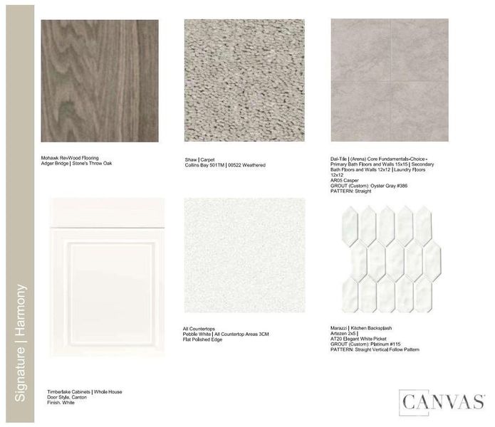 Design Selections. Home is under construction, selections subject to change.