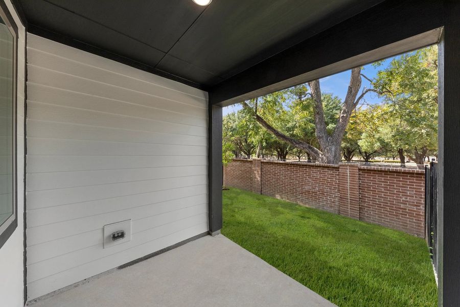 Covered Patio and Backyard Covered Patio and Backyard