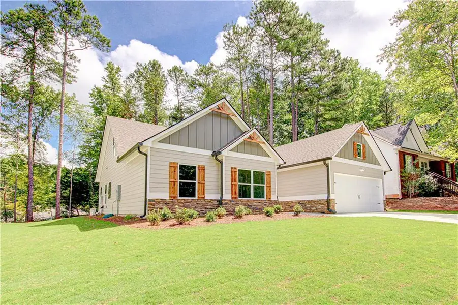 Front exterior of a new home in , Villa Rica, GA, highlighting curb appeal (Image 24).