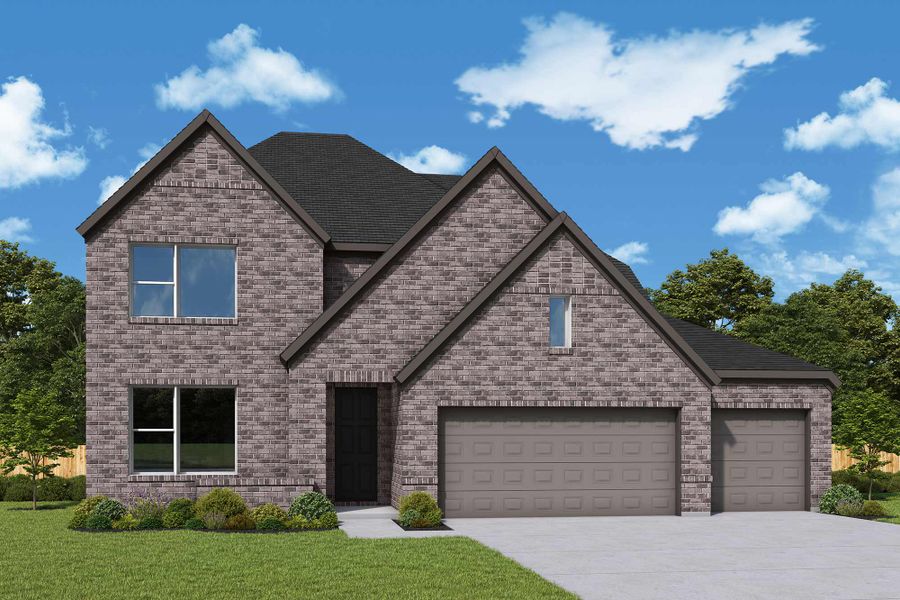 Representative exterior photo of a completed home built from the The Melva by David Weekley Homes in Beacon Point at Lago Mar - Overlook Collection, Texas City, TX (Image 2). Representative exterior photo of a completed home built from the The Melva by David Weekley Homes in Beacon Point at Lago Mar - Overlook Collection, Texas City, TX (Image 2).
