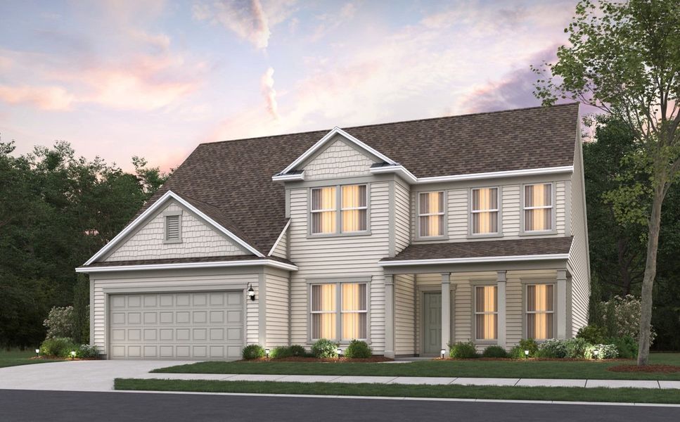 Representative exterior photo of a completed home built from the Vanderbilt by Pulte Homes in Midpoint at New Riverside, Bluffton, SC (Image 2). Representative exterior photo of a completed home built from the Vanderbilt by Pulte Homes in Midpoint at New Riverside, Bluffton, SC (Image 2).
