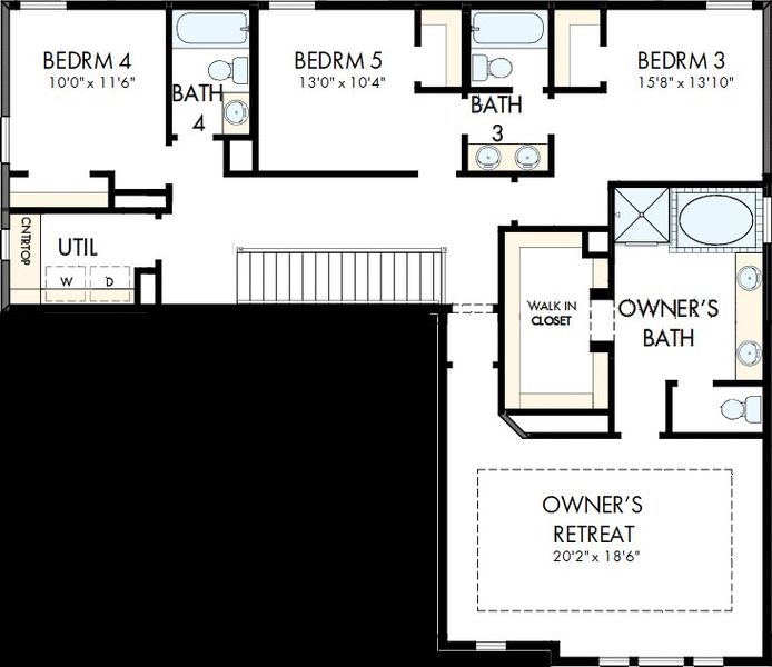 2D floor plan layout of this home in Sunfield, Buda, TX (Image 3). 2D floor plan layout of this home in Sunfield, Buda, TX (Image 3).
