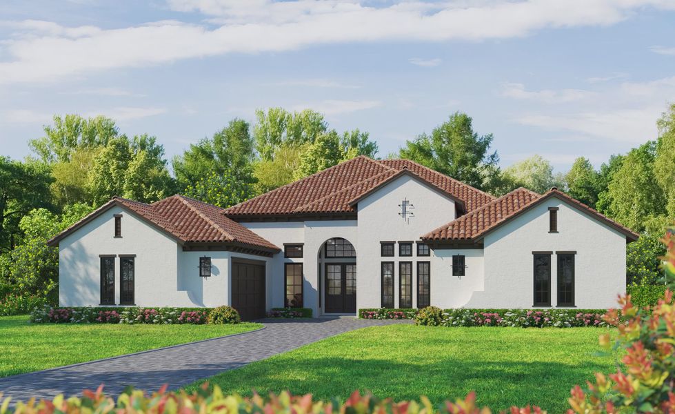 Representative exterior photo of a completed home built from the Monica - Pinnacle Series | 80' Wide Lots by ICI Homes in Westlake Executive, Ormond Beach, FL (Image 4).