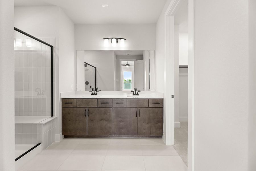 Representative furnished interior of a home built from the Aspen by Tri Pointe Homes in Treeline, Justin (Image 8).