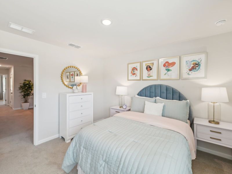 Secondary bedroom in the Jade floorplan at a Meritage Homes community in Mebane, NC. Secondary bedroom in the Jade floorplan at a Meritage Homes community in Mebane, NC.