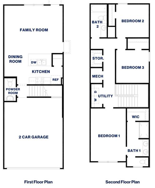 2D floor plan layout of this home in Bridges on Lake Houston Villas, Houston, TX (Image 2). 2D floor plan layout of this home in Bridges on Lake Houston Villas, Houston, TX (Image 2).
