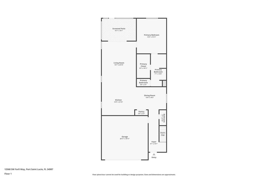 2D floor plan layout of this home in , Port St. Lucie, FL (Image 7).