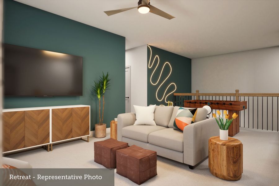 Furnished interior view inside a new home in Ridgeline, McKinney (Image 4).
