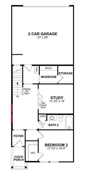 Beazer Homes Bayside Caspian Floorplan.