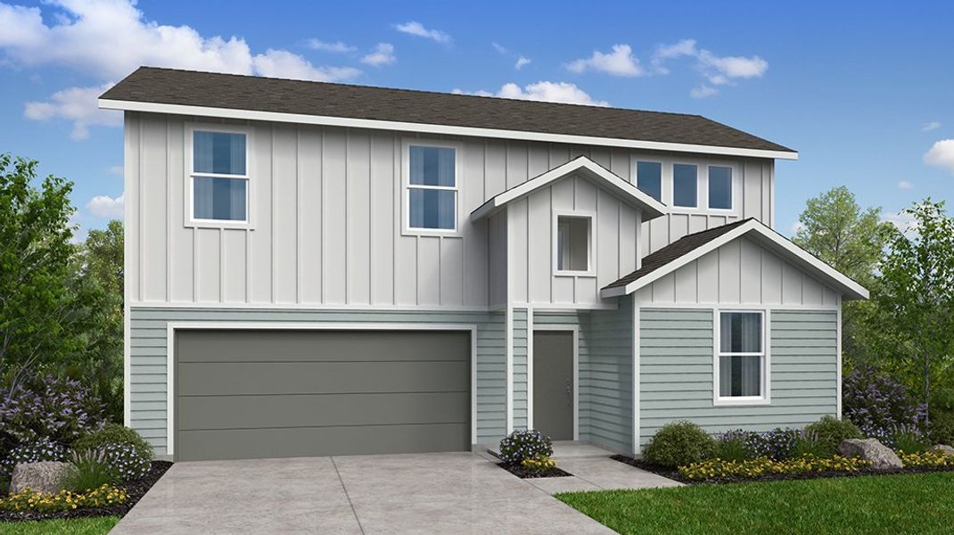 Representative exterior photo of a completed home built from the Oriole by Taylor Morrison in Turner's Crossing 50s, Austin, TX (Image 18). Representative exterior photo of a completed home built from the Oriole by Taylor Morrison in Turner's Crossing 50s, Austin, TX (Image 18).