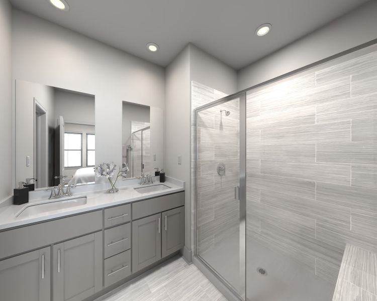 Furnished interior view inside a new home in Greystone - Highland Townhomes, Smyrna (Image 7).