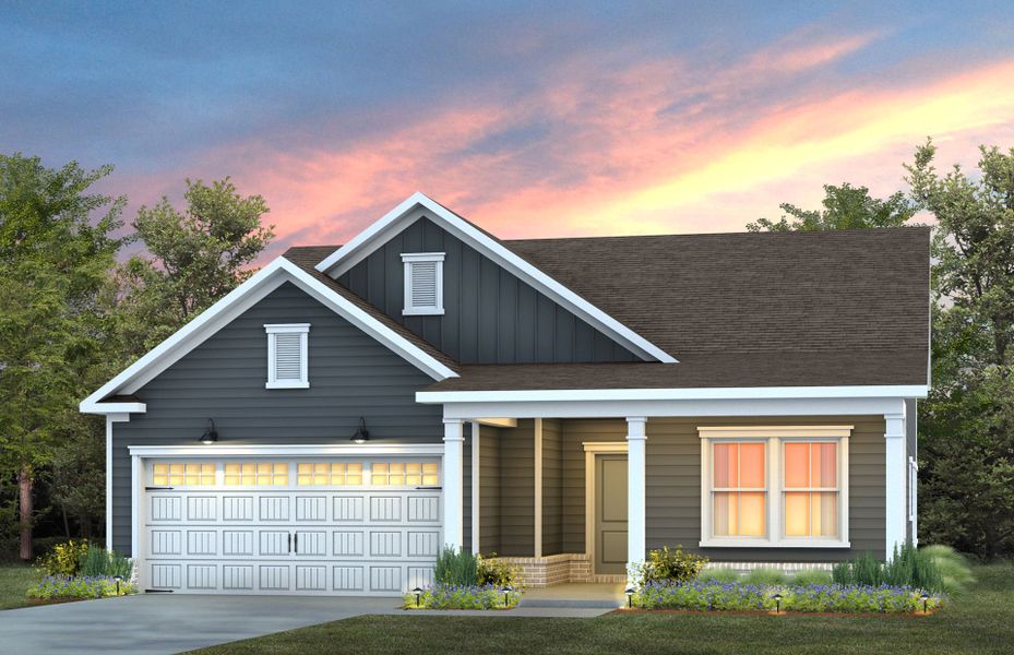 Representative exterior photo of a completed home built from the Bedrock by Pulte Homes in Cambria, Garner, NC (Image 21). Representative exterior photo of a completed home built from the Bedrock by Pulte Homes in Cambria, Garner, NC (Image 21).