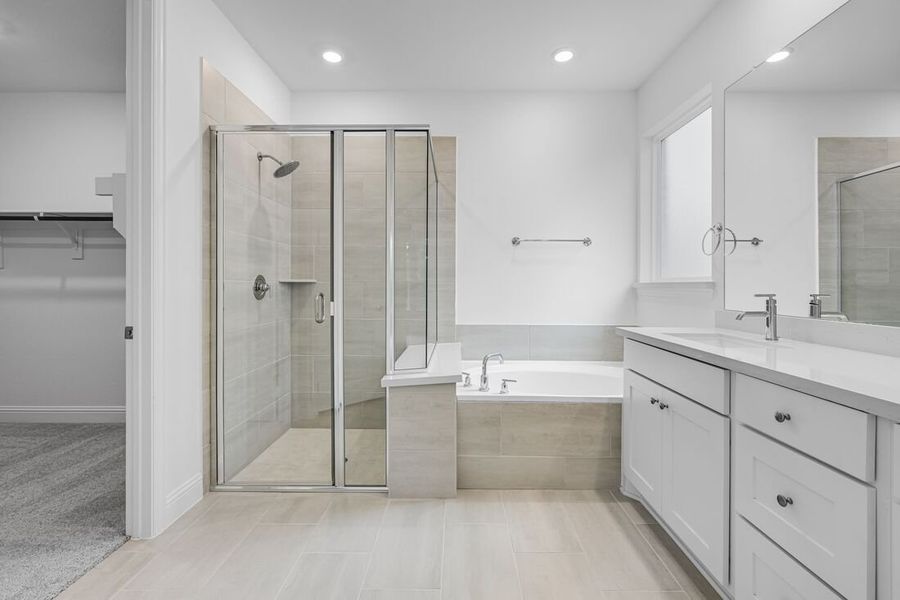 Furnished interior view inside a new home in Cross Creek Meadows 55s, Celina (Image 10). Furnished interior view inside a new home in Cross Creek Meadows 55s, Celina (Image 10).