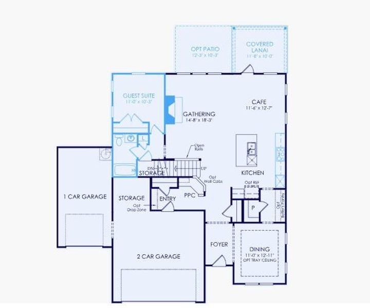 2D floor plan layout of this home in Creekside at Skelton, Jefferson, GA (Image 3). 2D floor plan layout of this home in Creekside at Skelton, Jefferson, GA (Image 3).
