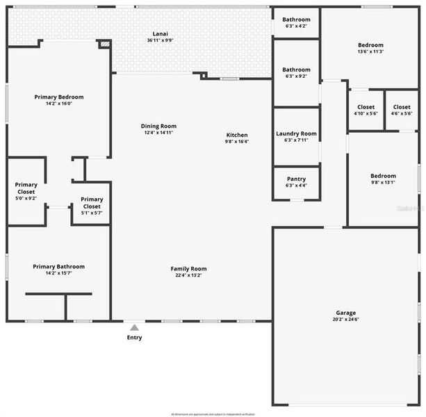 2D floor plan layout of this home in , North Port, FL (Image 5).