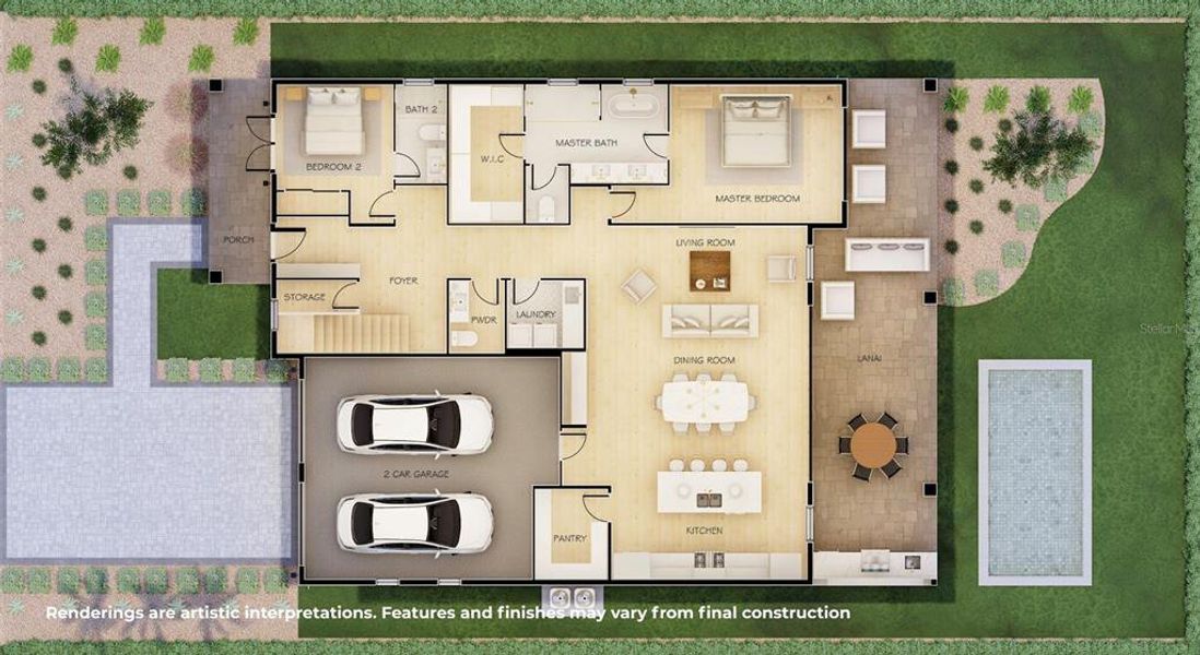 2D floor plan layout of this home in College Park, Orlando, FL (Image 5).