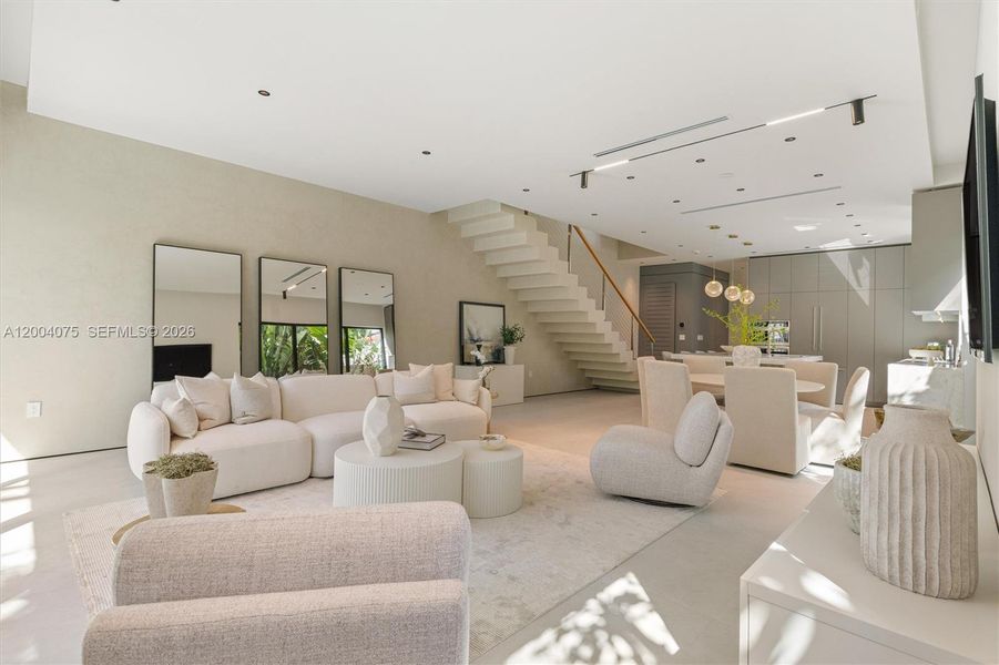 Furnished interior view inside a new home in , Miami (Image 8).