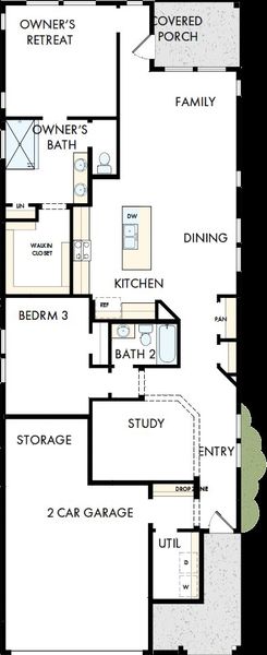 2D floor plan layout of this home in Kissing Tree – Grove Series, San Marcos, TX (Image 2). 2D floor plan layout of this home in Kissing Tree – Grove Series, San Marcos, TX (Image 2).