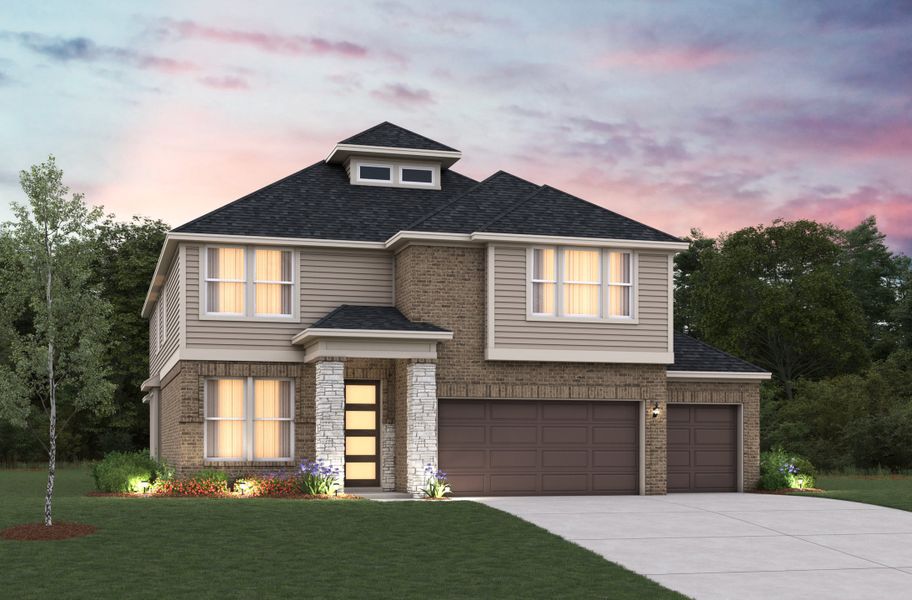 Representative exterior photo of a completed home built from the Alder by Beazer Homes in Arabella on the Prairie: Premier Collection, Richmond, TX (Image 21). Representative exterior photo of a completed home built from the Alder by Beazer Homes in Arabella on the Prairie: Premier Collection, Richmond, TX (Image 21).