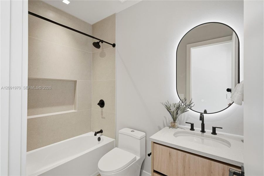 Furnished interior view inside a new home in , Miami (Image 19).
