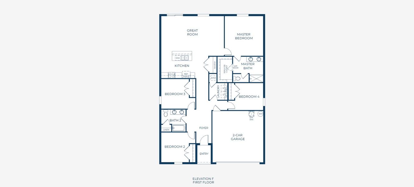 2D floor plan layout for the Magnolia by Maronda Homes in Oakhaven Walk, Gainesville, FL (Image 2). 2D floor plan layout for the Magnolia by Maronda Homes in Oakhaven Walk, Gainesville, FL (Image 2).
