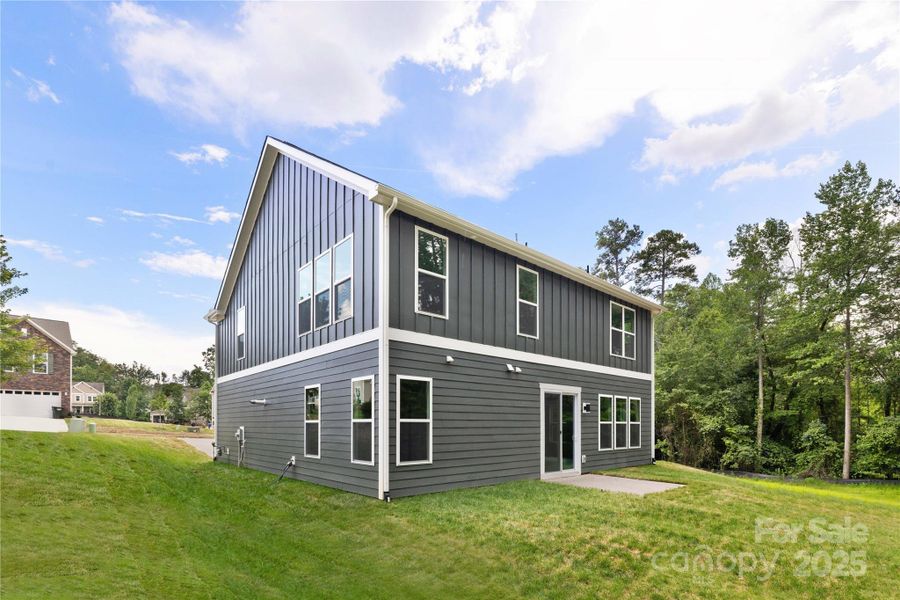 Exterior details and patio area of a home in , Hickory (Image 3).