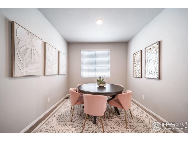 Furnished interior view inside a new home in Thompson River Ranch, Johnstown (Image 19).
