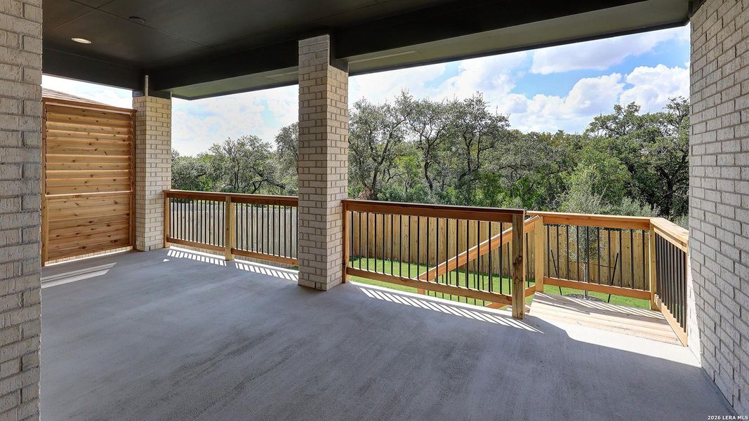 Exterior details and patio area of a home in Ladera, San Antonio (Image 25).