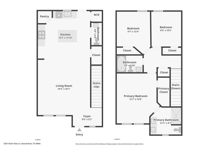 2D floor plan layout of this home in Avery Centre, Round Rock, TX (Image 4). 2D floor plan layout of this home in Avery Centre, Round Rock, TX (Image 4).